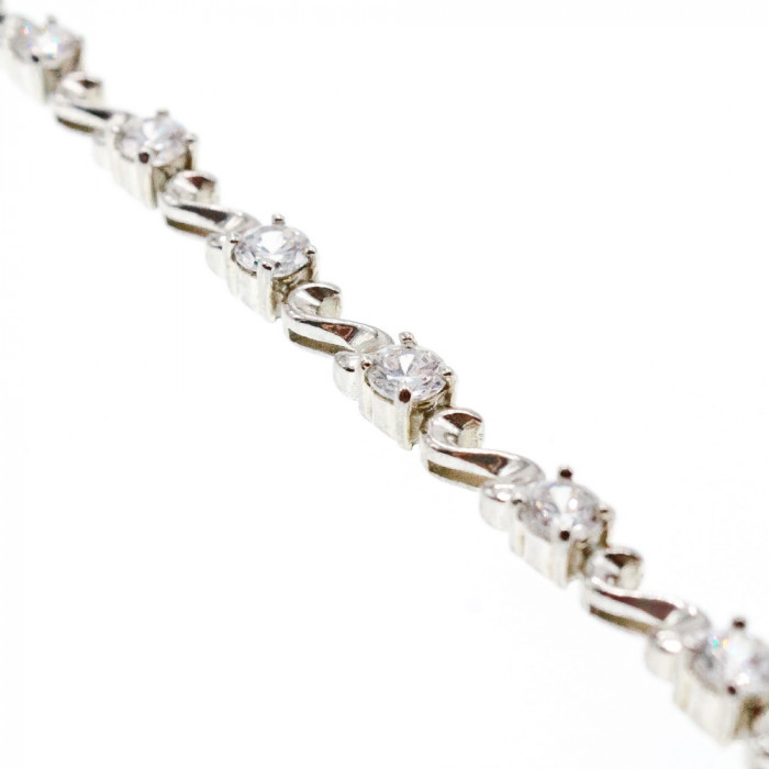 Sky Jewelry Серебряный браслет с фианитами  Нежность