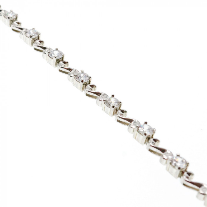 Sky Jewelry Серебряный браслет с фианитами  Нежность
