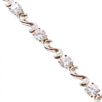 Sky Jewelry Серебряный браслет с фианитами  Нежность