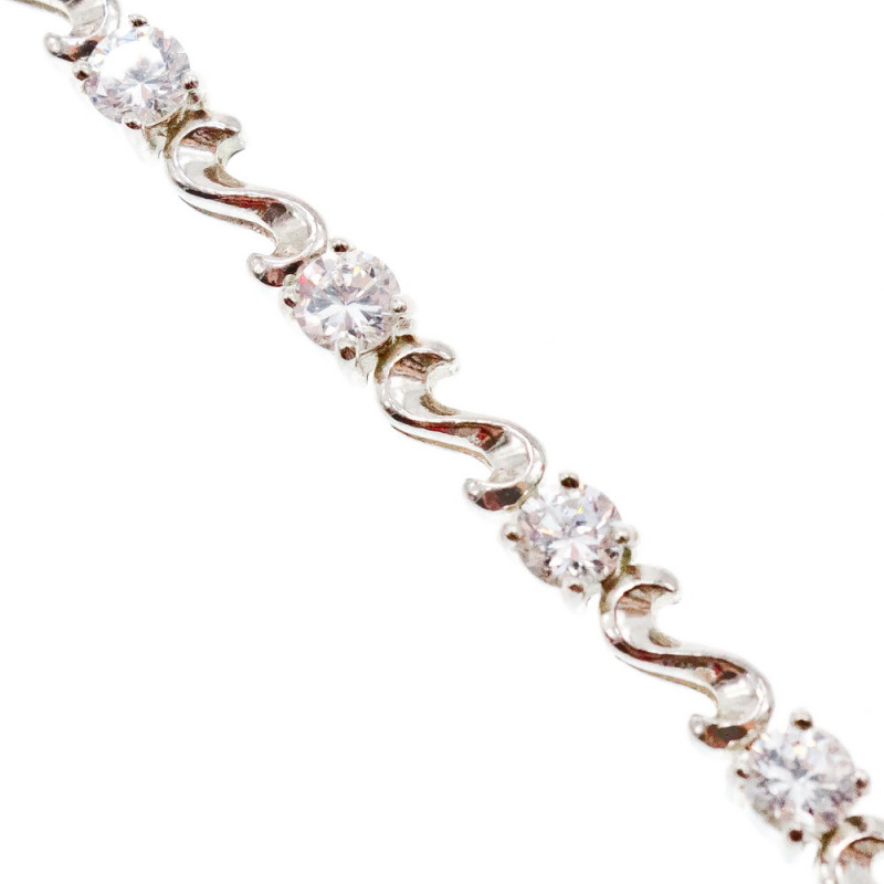 Sky Jewelry Серебряный браслет с фианитами  Нежность