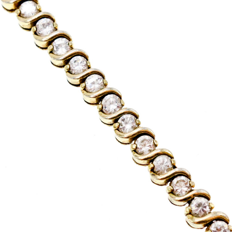 Sky Jewelry Серебряный браслет в позолоте с топазом