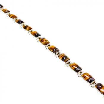 Sky Jewelry Серебряный браслет с камнем тигровый глаз