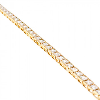 Sky Jewelry Серебряный браслет в позолоте с фианитами  Наслаждение