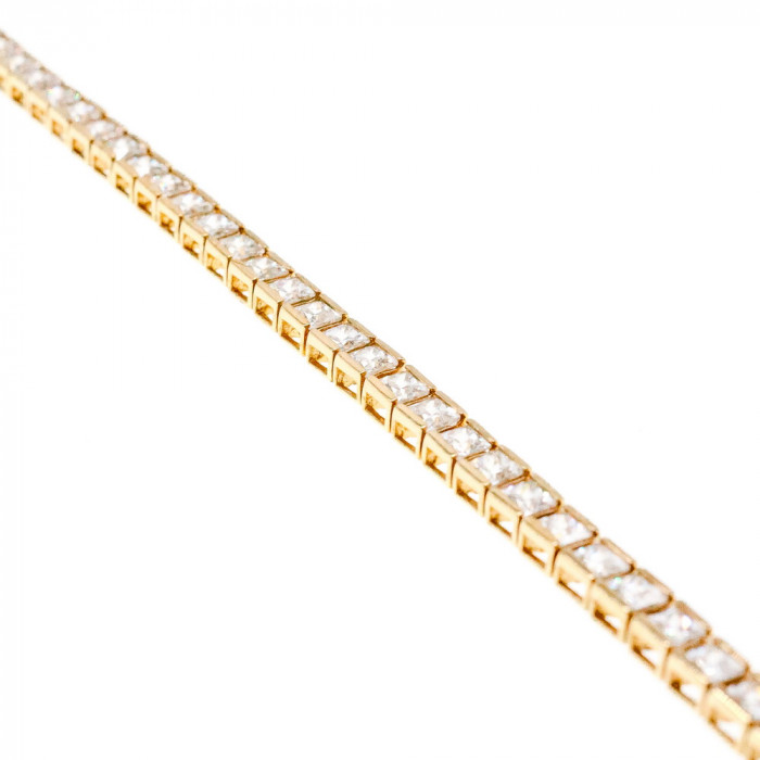 Sky Jewelry Серебряный браслет в позолоте с фианитами  Наслаждение