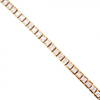 Sky Jewelry Серебряный браслет в позолоте с фианитами  Наслаждение