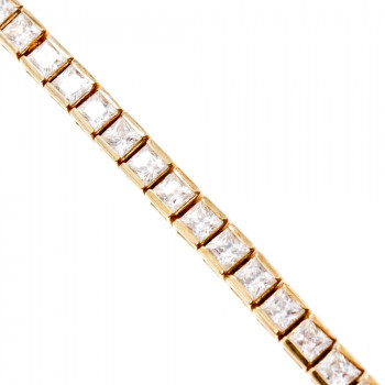 Sky Jewelry Серебряный браслет в позолоте с фианитами  Наслаждение