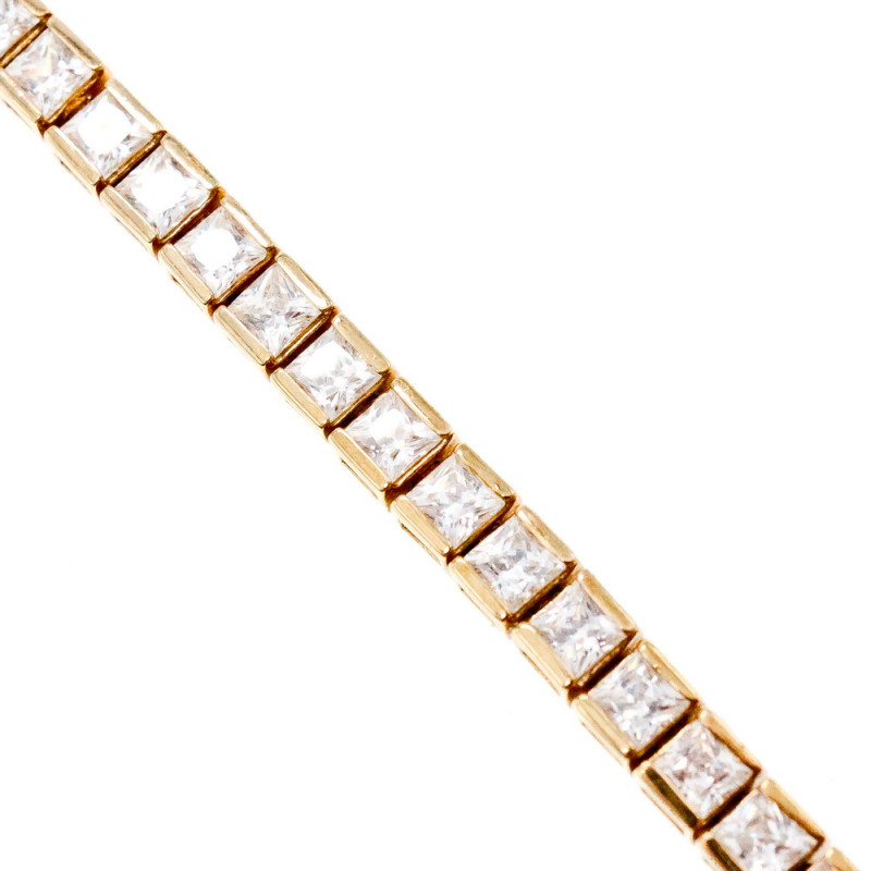 Sky Jewelry Серебряный браслет в позолоте с фианитами  Наслаждение