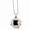 Sky Jewelry Серебряная цепочка с кулоном сапфир и фианиты