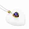 Sky Jewelry Золотая цепочка с кулоном аметист и бриллианты  Уникальность