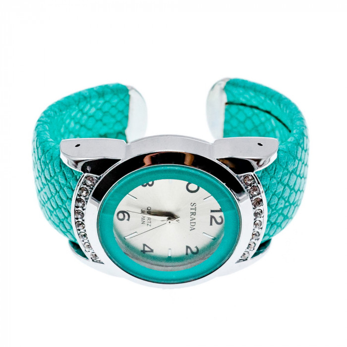 Sky Jewelry Часы с фианитами Strada Japan  Бирюза