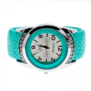 Sky Jewelry Часы с фианитами Strada Japan  Бирюза