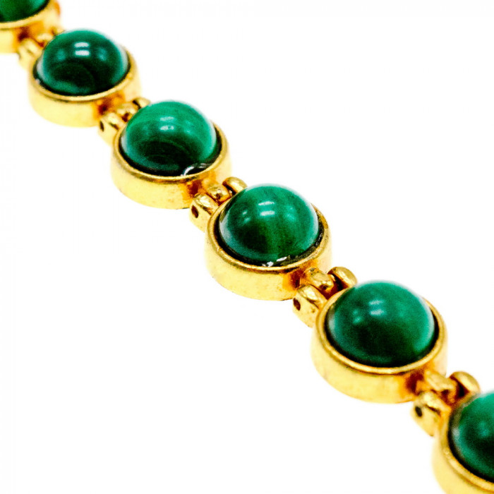 Sky Jewelry Браслет в позолоте с малахитом