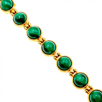 Sky Jewelry Браслет в позолоте с малахитом