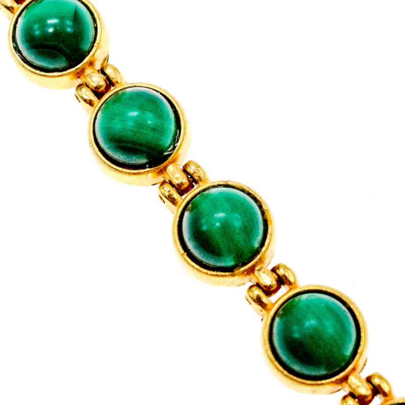 Sky Jewelry Браслет в позолоте с малахитом