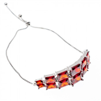 Sky Jewelry Браслет с фианитами застежка скользящий узел