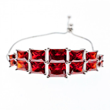 Sky Jewelry Браслет с фианитами застежка скользящий узел