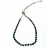 Sky Jewelry Браслет с зелеными фианитами застежка скользящий узел