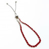 Sky Jewelry Браслет с красными фианитами застежка скользящий узел