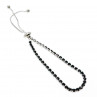 Sky Jewelry Браслет с черными фианитами застежка скользящий узел