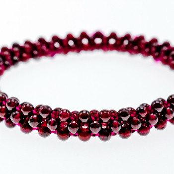 Sky Jewelry Браслет с ювелирным стеклом  Гранат