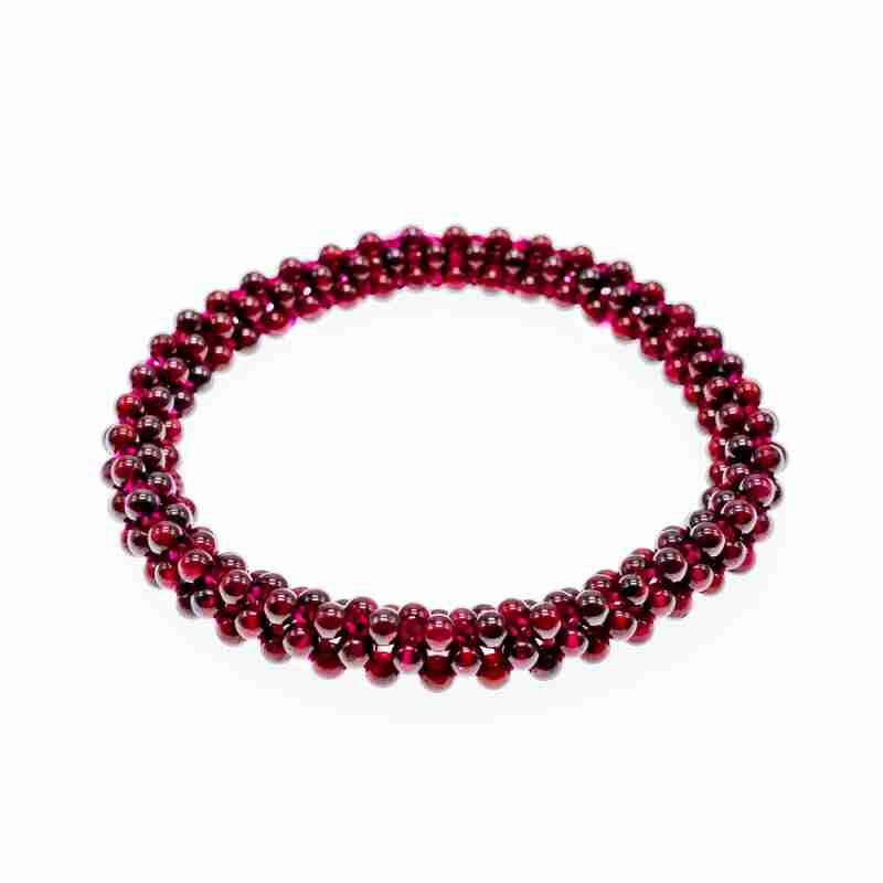 Sky Jewelry Браслет с ювелирным стеклом  Гранат