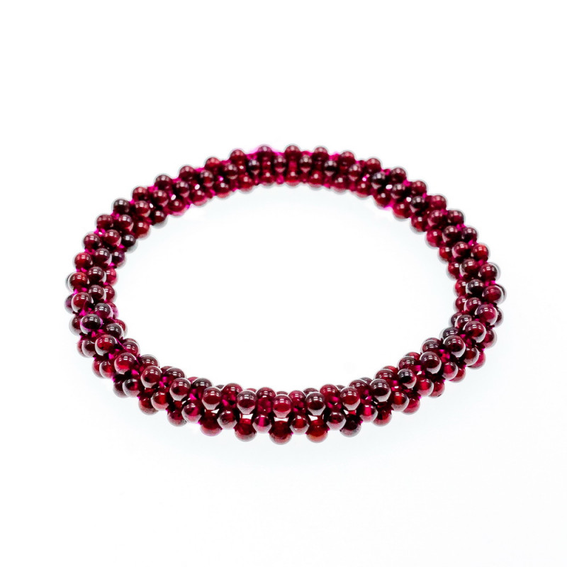 Sky Jewelry Браслет с ювелирным стеклом  Гранат