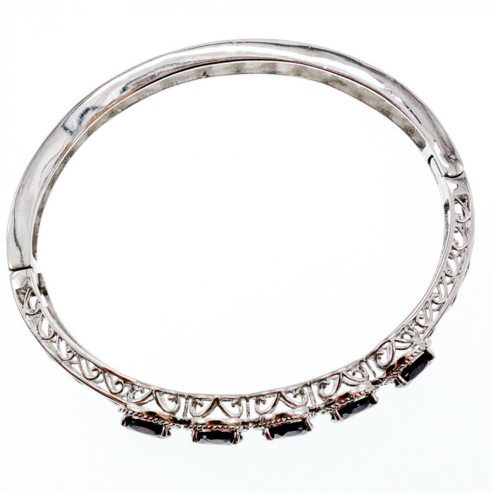 Sky Jewelry Браслет с черными фианитами  замкнутый