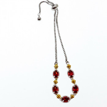 Sky Jewelry Браслет с фианитами застежка скользящий узел  Романтика