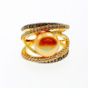 Sky Jewelry Кольцо с жемчугом и фианитами