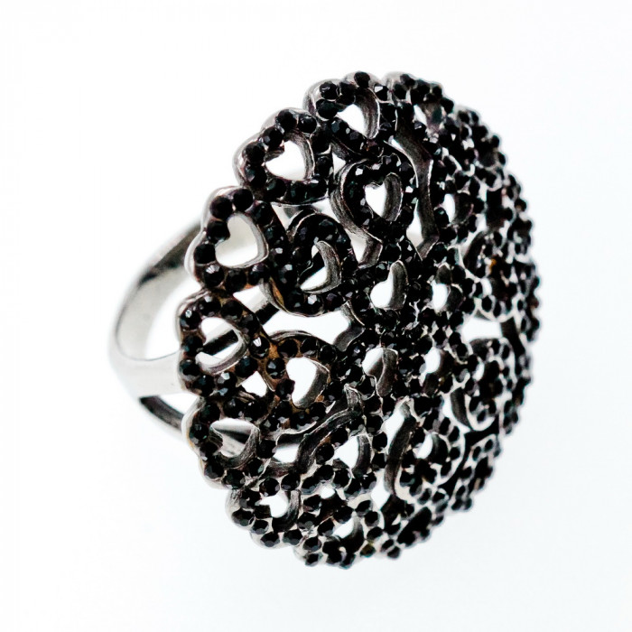 Sky Jewelry Кольцо с черными фианитами