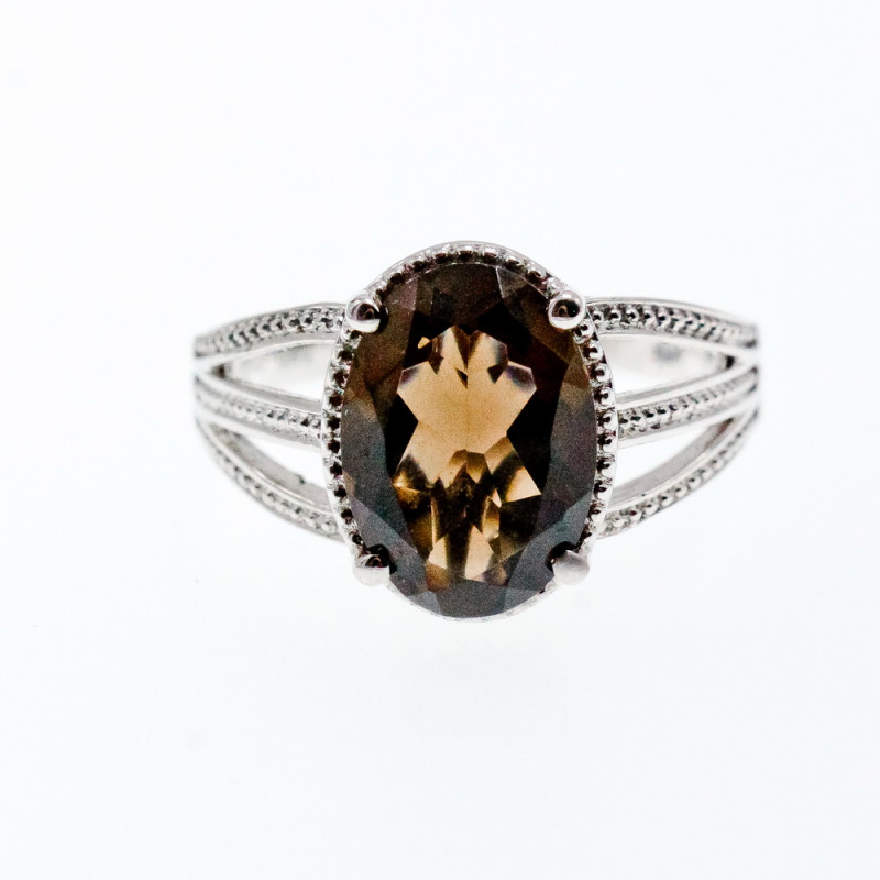 Sky Jewelry Кольцо с фианитом  Шоколад