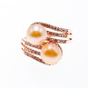 Sky Jewelry Кольцо с жемчугом и фианитами  Блеск