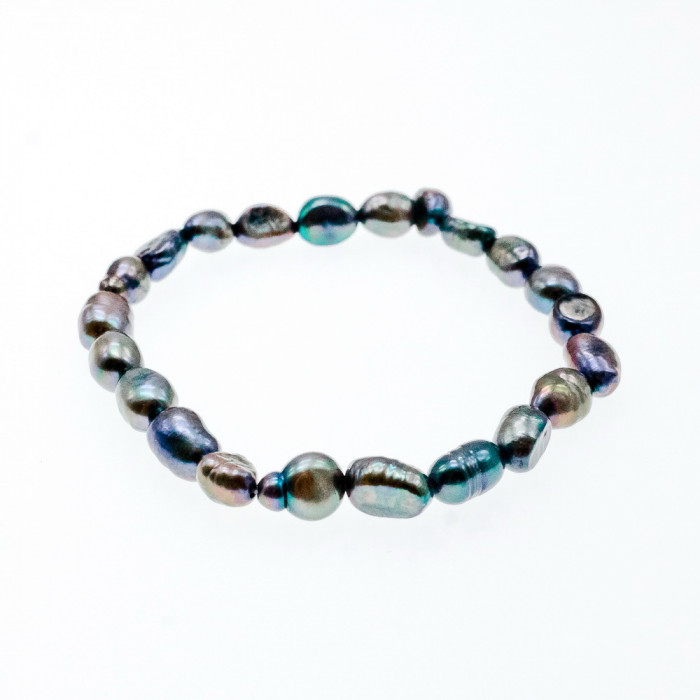 Sky Jewelry Браслет на резинке морской крашенный жемчуг  Закат