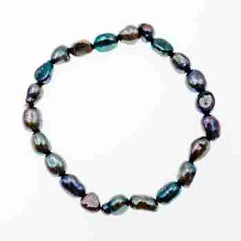 Sky Jewelry Браслет на резинке морской крашенный жемчуг  Закат