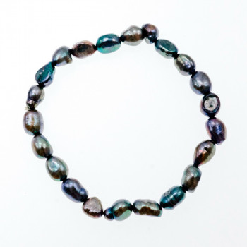 Sky Jewelry Браслет на резинке морской крашенный жемчуг  Закат