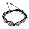 Sky Jewelry Браслет Шамбала с фианитами  Череп