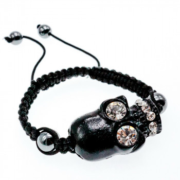 Sky Jewelry Браслет Шамбала с фианитами  Череп