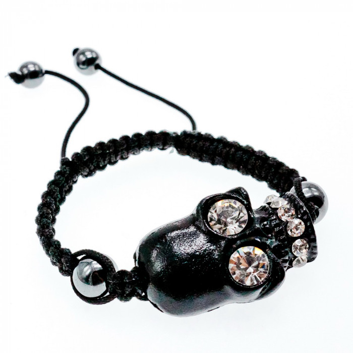 Sky Jewelry Браслет Шамбала с фианитами  Череп