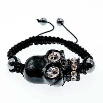 Sky Jewelry Браслет Шамбала с фианитами  Череп