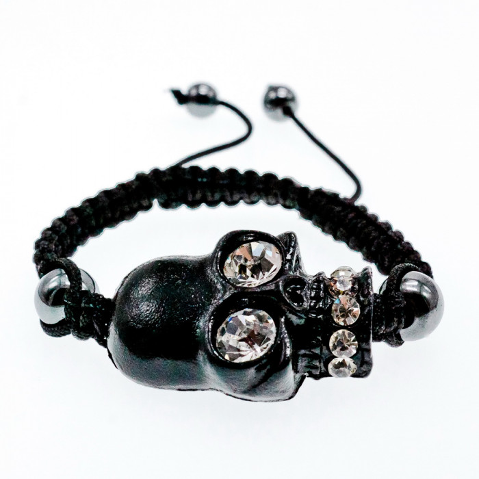 Sky Jewelry Браслет Шамбала с фианитами  Череп