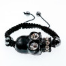 Sky Jewelry Браслет Шамбала с фианитами  Череп