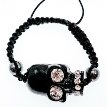 Sky Jewelry Браслет Шамбала с фианитами  Череп