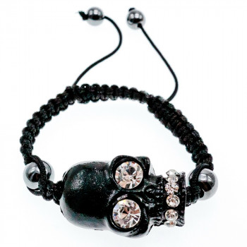 Sky Jewelry Браслет Шамбала с фианитами  Череп