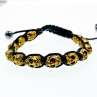 Sky Jewelry Браслет Шамбала  Золотые черепа