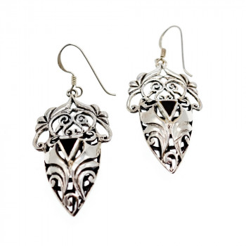 Sky Jewelry Серебряные серьги с эмалью  Винтаж