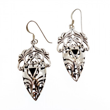 Sky Jewelry Серебряные серьги с эмалью  Винтаж