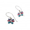 Sky Jewelry Серебряные серьги с фианитами  Бабочка