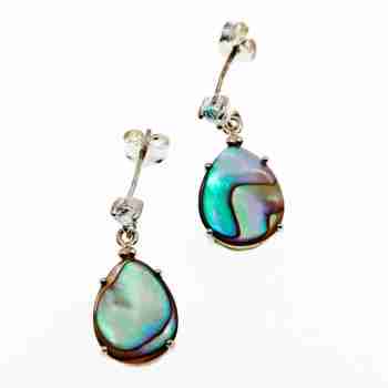 Sky Jewelry Серебряные серьги с камнями гелиотис и топаз