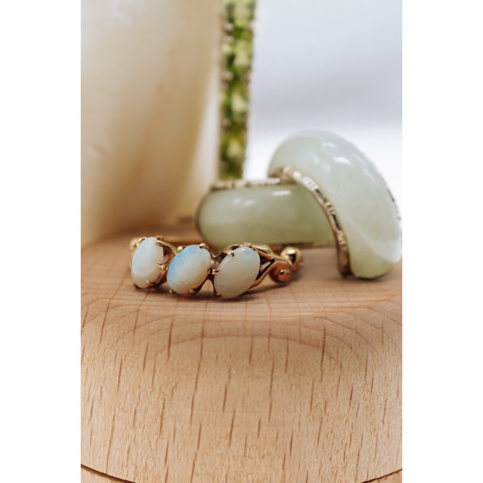 Sky Jewelry Серебряные серьги с нефритом