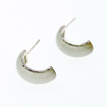 Sky Jewelry Серебряные серьги с нефритом